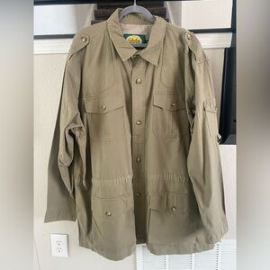 Cabela's Men's Canvas Khaki Field Button Down Shirt  3XL Tall